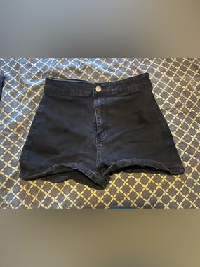 Black High-Waist Women's Shorts